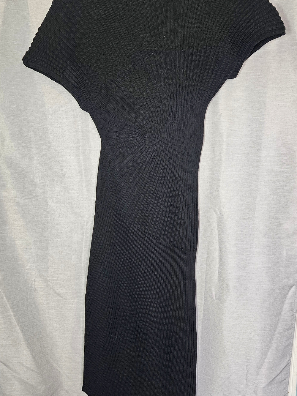 Cult Gaia CHRYSTA Knit Dress Black Size Large Midi Asymmetric - Picture 4 of 11